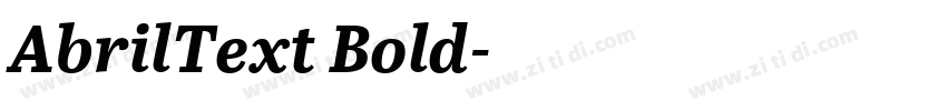 AbrilText Bold字体转换 AbrilText Bold字体转换
